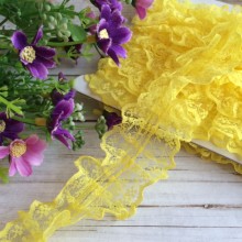 Мереживо-рюша, 4 см, жовте