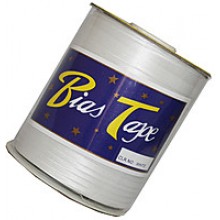 Коса бейка, 1,5 см, біла, рулон 90 м