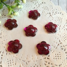 Квіточка кришталь, 16 мм, малинова