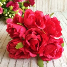 Еустома малинова, 4 см, пучок з 6 квіточок