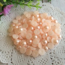 Напівбусина, 8 мм, персикова, 100 шт.