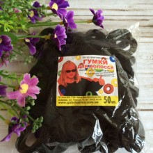 Гумка Калуш, 3,5 см, чорна, упаковка 50 шт.