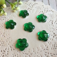 Квіточка кришталь, 16 мм, зелена