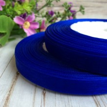 Органза 0,9 см, темно-синій, рулон 45 м