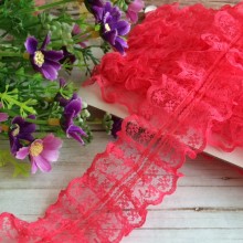 Мереживо-рюша, 4 см, коралове