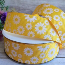 Репс 2,5 см, ромашка, темно-жовтий