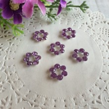 Серединка квіточка-ромбик (порожня), 11 мм, лілова, шт.