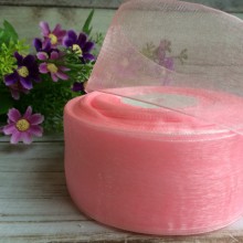 Органза 4 см, світло-рожева, метр