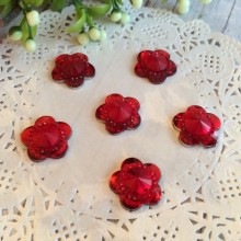 Квіточка кришталь, 16 мм, червона