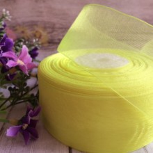 Органза 4 см, жовта, метр