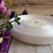 Органза 0,9 см, білий, рулон 45 м