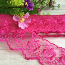 Мереживо яблучко, 4,5 см, малинове, метр