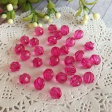 Кришталь, 8 мм, малиновий, 1 шт. (пластик)