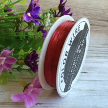 Дріт 0,37 мм, червоний, рулон 50 м