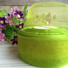 Органза 4 см, оливкова, метр