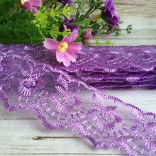 Мереживо яблучко, 4,5 см, лілове, метр