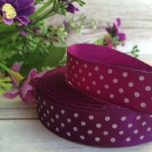 Атлас горох 1,5 см, темно-фіолетовий, метр