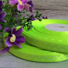 Атлас горох 0,6 см, салатовий, рулон 45 м