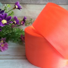 Атлас 4 см, яскраво-жовтогарячий, метр