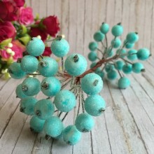 Ягідки в цукрі, 11 мм, лазурний