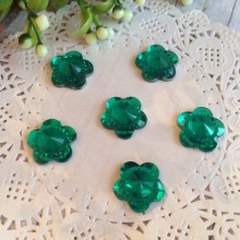 Квіточка кришталь, 16 мм, смарагдовий