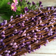 Декоративна гілочка з тичинками, 40 см, лілова