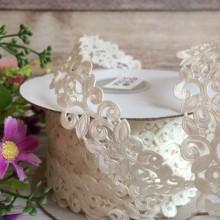 Стрічка-мереживо, 2 см, молочна