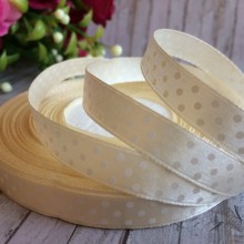 Атлас 0,9 см горох молочний рулон 45 м