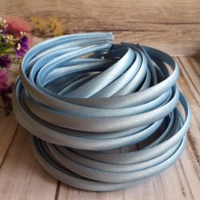 Обруч пластик в атласі, 1 см, блакитний, шт.