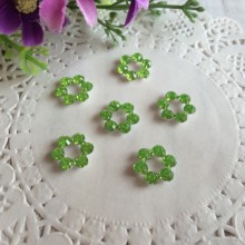 Серединка квіточка-ромбик (порожня), 11 мм, салатова, шт.