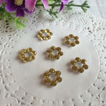 Серединка квіточка-ромбик (порожня), 11 мм, жовта, шт.