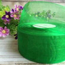 Органза 4 см, зелена, метр