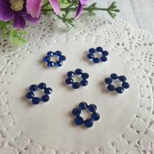 Серединка квіточка-ромбик (порожня), 11 мм, темно-синій, шт.