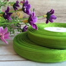 Органза 0,9 см, оливкова, рулон 45 м