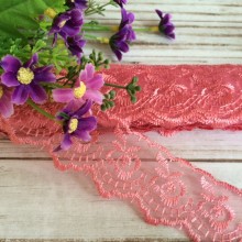 Мереживо яблучко, 4,5 см, коралове, метр