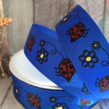 Репс 2,5 см, божья коровка, синий