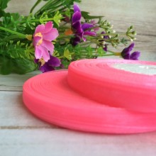 Органза 0,6 см, яскраво-рожевий, рулон 45 м