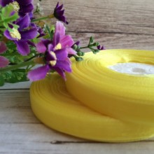 Органза 0,9 см жовтий рулон 45 м