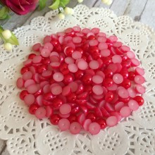 Напівбусина, 6 мм, бургунді, 100 шт.