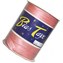 Коса бейка, 1,5 см, світло-рожева, рулон 90 м