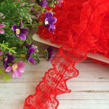 Мереживо-рюша, 4 см, червоне