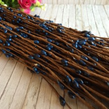 Декоративна гілочка з тичинками, 40 см, сапфірова