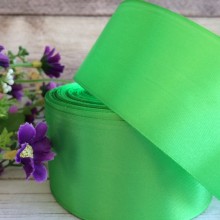 Атлас 5 см, яскраво-зелений, рулон 33 м