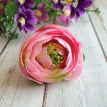 Бутон ранункулюса, 4 см, рожево-салатовий,  шт.