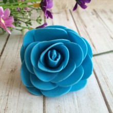 Троянда, 6 см, яскраво-блакитна