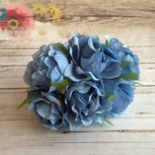 Еустома сіро-блакитна, 4 см, пучок із 6 квіточок