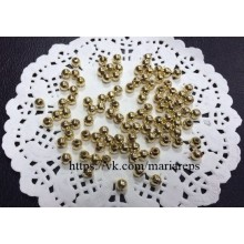 Перли 6 мм, золото, 1 шт. (пластик)