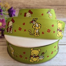 Репс 2,5 см, Вінні Пух, Пітачок та Тигра, оливка