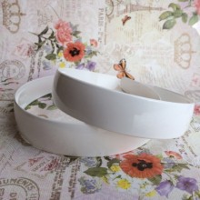 Обруч пластиковий, 2,5 см, білий, глянсовий