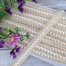 Тесьма самосу, 1,8 см, молочна